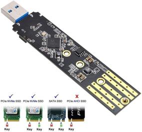 img 2 attached to 💻 CY NGFF M.2 NVME SSD Adapter Card - High-Speed USB 3.0 Conversion for External NVMe SSDs - RTL9210B Chipset