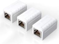 ethernet extended connector экранированный белый 3pack логотип