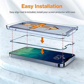 img 2 attached to 📱 [3+3 упаковка] Защитное стекло EGV для экрана и камеры iPhone 13 Pro 6,1 дюйма - Антицарапинское, HD Clear [С инструкцией по установке] [Совместимо с большинством чехлов]