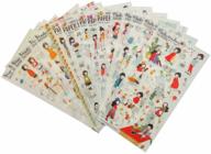 🌸 cute girl pvc transparent stickers: kawaii stationery for planner, diary, scrapbooking & more - set of 18 sheets logo