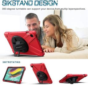 img 2 attached to 📱 BRAECNstock Samsung Galaxy Tab S5e 10.5 SM-T720/SM-T725/SM-T727 Case 2019: Heavy Duty Shockproof Rugged Case with Kickstand and Hand Strap - Tab S5e Protective Tablet Cover Case