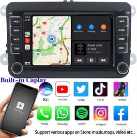 img 2 attached to 🚗 SCUMAXCON Android10 2Din Автомагнитола Радио DZT017: Carplay, Android Auto, Bluetooth, USB, RVC SWC для VW Jetta Golf Passat Caddy Tiguan Transporter CC Altas - Великолепный апгрейд инфотейнмента!