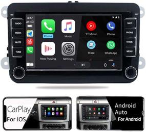 img 4 attached to 🚗 SCUMAXCON Android10 2Din Автомагнитола Радио DZT017: Carplay, Android Auto, Bluetooth, USB, RVC SWC для VW Jetta Golf Passat Caddy Tiguan Transporter CC Altas - Великолепный апгрейд инфотейнмента!