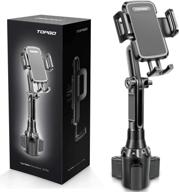 📱 jc1 pro ver. car cup holder phone mount - adjustable long pole smart phone cradle for iphone 11 pro, samsung galaxy s20+ and more (black) logo