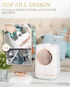 img 1 attached to Keebar XH-Q513B Ultrasonic Humidier - Cool Mist Humidifier with Top Fill, Essential-Oil 💧 Diffuser, LED Display, and Silent Sleep Mode - Perfect for Bedroom Comfort and Cozy Nights