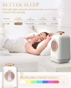 img 2 attached to Keebar XH-Q513B Ultrasonic Humidier - Cool Mist Humidifier with Top Fill, Essential-Oil 💧 Diffuser, LED Display, and Silent Sleep Mode - Perfect for Bedroom Comfort and Cozy Nights