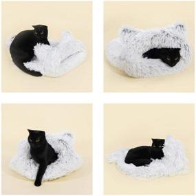 img 2 attached to 🐱 Ultimate Cat Sleeping Bag: Cozy, Self-Warming Hooded Bed for Cats & Puppies - Perfect for Pet Vlogs and YouTube Shows!