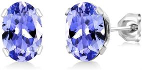 img 3 attached to 💎 Король драгоценных камней 925 стерлингов серебряный кулон с танзанитом и серьгами (1,75 карата, камень-амулет, с серебряной цепью длиной 18 дюймов)