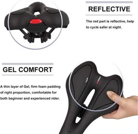 img 2 attached to 🚲 Gel Bike Seat Saddle for Men Women | Comfortable Bicycle Cushion for MTB, Road, Mountain, Trekking, Cross Bike Cycling