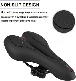 img 1 attached to 🚲 Gel Bike Seat Saddle for Men Women | Comfortable Bicycle Cushion for MTB, Road, Mountain, Trekking, Cross Bike Cycling