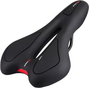 img 4 attached to 🚲 Gel Bike Seat Saddle for Men Women | Comfortable Bicycle Cushion for MTB, Road, Mountain, Trekking, Cross Bike Cycling