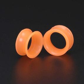 img 2 attached to ZS 9 Silicone Flex Thin Ear Plugs Tunnels Double Flared Gauges Piercing Expander