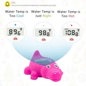 img 2 attached to 🐊 Doli Yearning Baby Bath Thermometer: Room Temperature, Fahrenheit & Celsius, Red Alligator Design - Kids' Bathroom Safety Products & Bath Toy