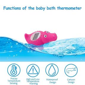 img 3 attached to 🐊 Doli Yearning Baby Bath Thermometer: Room Temperature, Fahrenheit & Celsius, Red Alligator Design - Kids' Bathroom Safety Products & Bath Toy