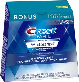 img 2 attached to 🦷 Crest 3D White Professional Effects Whitestrips Dental Teeth Whitening Kit - 20 Treatments + BONUS 1 Hour Express Whitening Strips, 2 Treatments