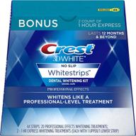 🦷 crest 3d white professional effects whitestrips dental teeth whitening kit - 20 treatments + bonus 1 hour express whitening strips, 2 treatments logo
