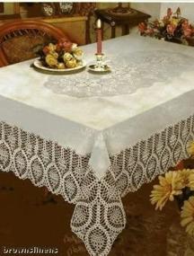 img 1 attached to 🍽️ Enhance Your Dining Experience with Better Homes Crochet Tablecloth Oblong