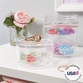img 3 attached to 🎀 Organize Your Hair Accessories with STORi Stackable Clear Plastic Containers (Set of 3)