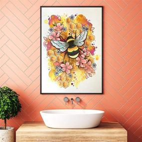 img 2 attached to 🐝 Hippie Soul DIY 5D Diamond Painting: Bee Diamond Embroidery for Home Wall Decor