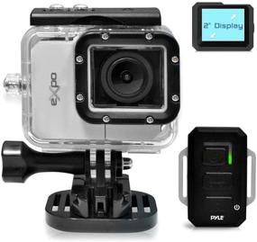 img 4 attached to 💡 Pyle Expo Sports Action Camera - HD 1080P Mini Hi-Res Camcorder with Wifi, 20MP Camera, 2" Screen USB SD Card HDMI, Battery - Waterproof Case, USB Cable, Wireless Remote Control, Mount - PSCHD90SL (Silver)