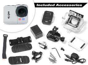 img 1 attached to 💡 Pyle Expo Sports Action Camera - HD 1080P Mini Hi-Res Camcorder with Wifi, 20MP Camera, 2" Screen USB SD Card HDMI, Battery - Waterproof Case, USB Cable, Wireless Remote Control, Mount - PSCHD90SL (Silver)