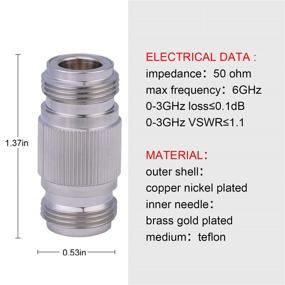 img 3 attached to 🔌 XRDS-RF 2PCS N Женский на N Женская coax кабельный переходник с разъемами-бочонками - двойной женский разъемный штекер (НЕ для ТВ)