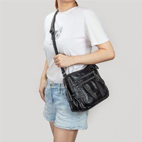 img 3 attached to 👜 VOLGANIK ROCK Leather Crossbody Bags for Women - Pocketbooks, Handbags & Wallets