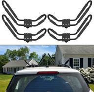 enhance your kayaking and canoeing adventures with jmtaat universal 2 pairs j-bar kayak canoe carrier boat surf ski roof top mount car suv crossbar + extended 3-month warranty logo