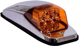 img 1 attached to 🚦 Maxxima M27011Y: Premium Amber LED Chrome Upper Cab Marker Light - A Must-Have for Enhanced Visibility