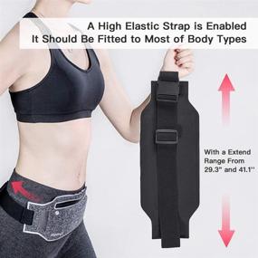 img 1 attached to 🏃 Runtopia Ultra-Slim Running Belt: Waterproof Lycra Material, Long Stretch Elastic Strap, Zippered Pockets for iPhone 6 7 8 X Plus