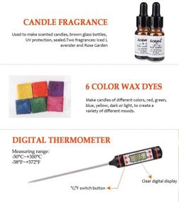 img 1 attached to 🕯️ Complete DIY Candle Making Kit for Adults - Genround Candle Making Supplies with Soy Wax, Pot, Wick, Dye - Halloween Edition with Fragrance, Tin Can, Spoon, Thermometer