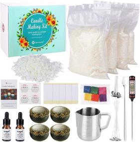 img 4 attached to 🕯️ Complete DIY Candle Making Kit for Adults - Genround Candle Making Supplies with Soy Wax, Pot, Wick, Dye - Halloween Edition with Fragrance, Tin Can, Spoon, Thermometer