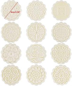 img 2 attached to 🛁 14-Piece Bath Bomb Mold Set: Includes 2 Presses and 12 Unique Stamps for DIY Bath Bombs & Moon Cakes