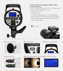 img 2 attached to 📸 Godox SK300II 300 Monolight with Built-in Godox 2.4G Wireless X System - Bowens Mount Strobe Flash for Optimal Portrait Photography Lighting