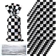 cellophane checkered plastic birthday decorations logo