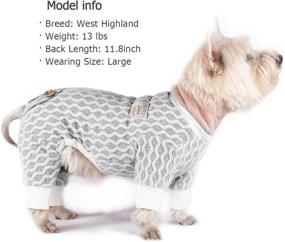 img 1 attached to 🐾 KYEESE Dog Pajamas: Stretchable Dog Jumpsuit with 4 Legs, Pet PJS for Fall/Winter, Puppy Cat Pajama Onesie