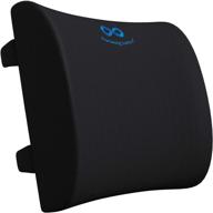 enhance office comfort with everlasting comfort lumbar support pillow - memory foam back cushion (black) logo