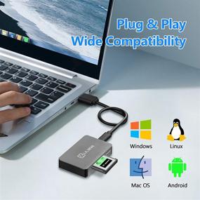 img 2 attached to ⚡️ ULBRE CFexpress Card Reader Type B: 10Gbps Portable Aluminum USB3.1 Gen2 Adapter for CFexpress Memory Cards (Windows/Mac OS/Linux) - Includes Two Cables