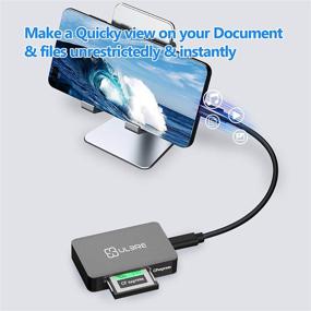 img 1 attached to ⚡️ ULBRE CFexpress Card Reader Type B: 10Gbps Portable Aluminum USB3.1 Gen2 Adapter for CFexpress Memory Cards (Windows/Mac OS/Linux) - Includes Two Cables