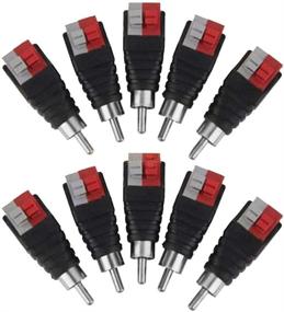 img 4 attached to 10pcs Lollipop Speaker Wire Cable to Audio Male RCA Connector Adapter Jack Plug Set - Enhance Sound Quality!