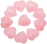 🌹 rockcloud набор камней против стрессов из розового кварца - 10 высеченных целительных кристаллов для балансирования чакр и рейки, размер 0,5 дюйма логотип