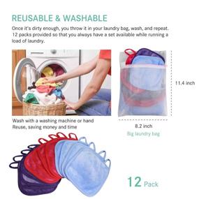 img 1 attached to KODAMO Reusable Makeup Remover Cloth 12 Pack – Eco-friendly 🌿 Microfiber Facial Cleansing Towel for All Skin Types – Includes Laundry Bag