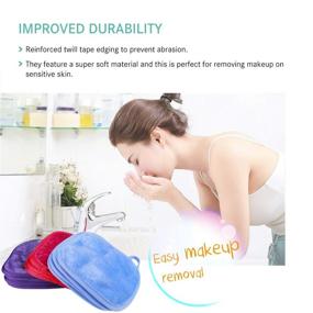 img 3 attached to KODAMO Reusable Makeup Remover Cloth 12 Pack – Eco-friendly 🌿 Microfiber Facial Cleansing Towel for All Skin Types – Includes Laundry Bag