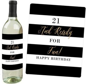 img 1 attached to Finally 21 – Female Birthday Gift: Wine Bottle Label Stickers Set of 4 for Women