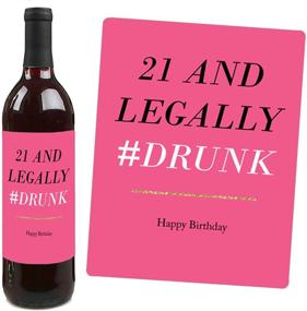 img 2 attached to Finally 21 – Female Birthday Gift: Wine Bottle Label Stickers Set of 4 for Women