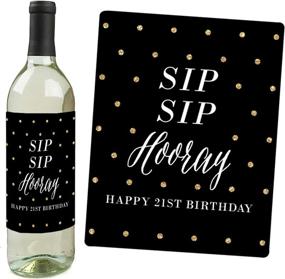 img 3 attached to Finally 21 – Female Birthday Gift: Wine Bottle Label Stickers Set of 4 for Women