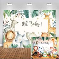 🦁 safari baby shower backdrop | jungle theme baby shower background 7x5ft vinyl | boy safari baby shower banner backdrops logo