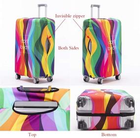 img 2 attached to 🧳 Washable Suitcase Protector for Travel - Anti-Scratch Luggage Accessories in Luggage Carts