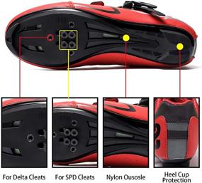 img 3 attached to 🚴 Unisex Road Bike Cycling Shoes with SPD and Delta Cleats: Ideal for Indoor Peloton and Outdoor Cycling