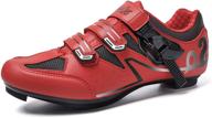 🚴 unisex road bike cycling shoes with spd and delta cleats: ideal for indoor peloton and outdoor cycling logo